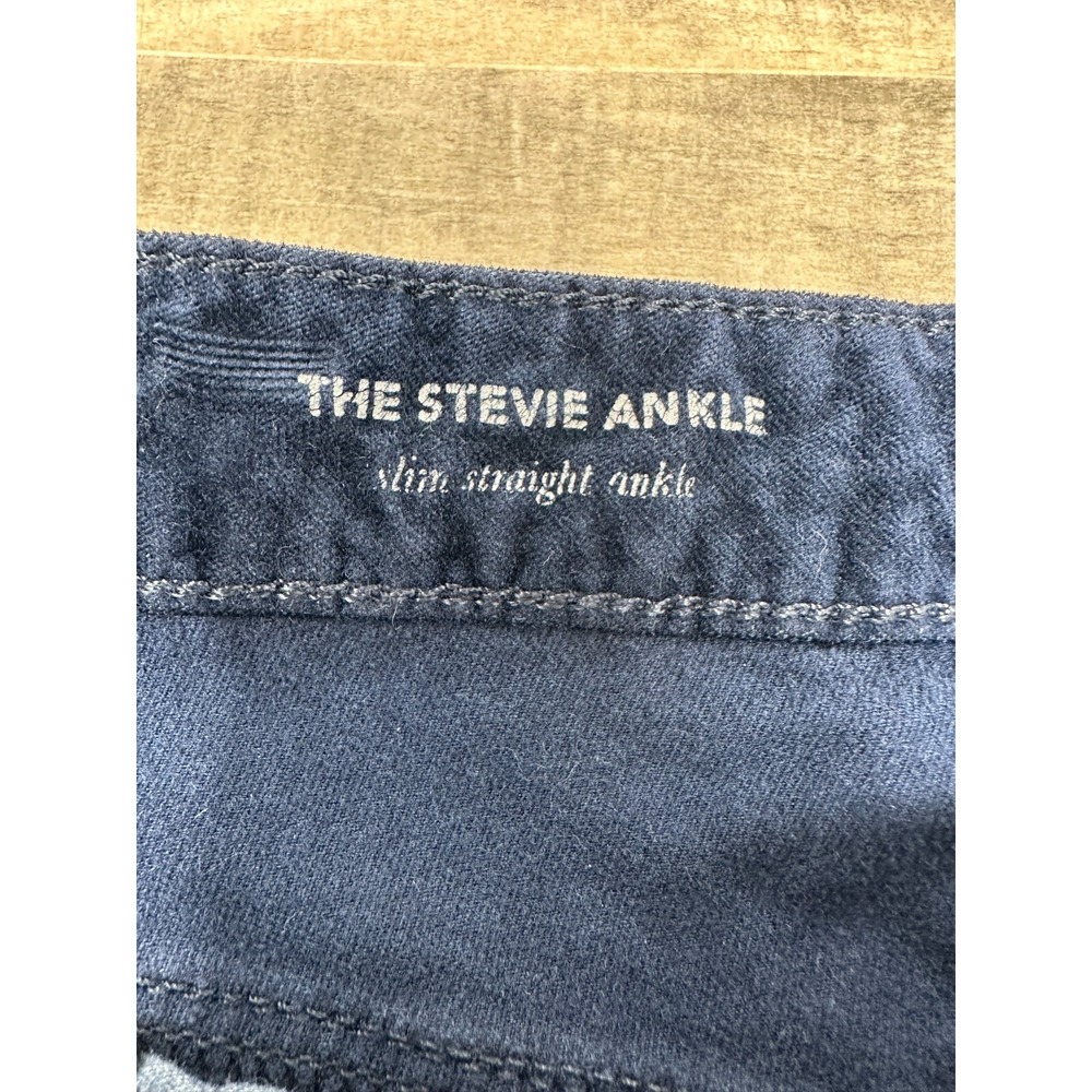 AG Adriano Goldschmied Anthropologie The Stevie Ankle Slim Straight Velvet Sz 27 - Picture 8 of 11